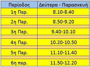 programma timetable